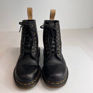 Dr Martens Boot Women 8 Vegan Ankle Lace Street Combat Doc Work Party 14045 Go